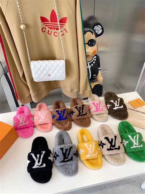 lv shearling slides - Designer Slides & Mules for Women .